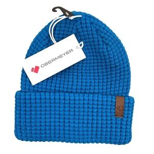 Obermeyer Teen Big Sur Beanie Knit‎ Cuffed Winter Hat Apres Blue One Size